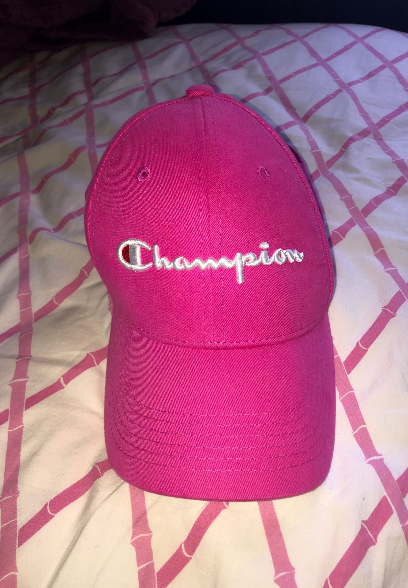 Pink champion hat