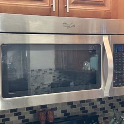 Whirlpool Stainless Steel Microwave Parts Or Repair 