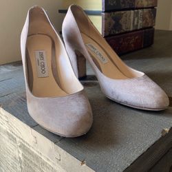Jimmy Choo Suede Heels Size 38.5