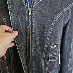 Maurice's Brand Plus Size Black Stretch Distressed Jean Jacket NEW 