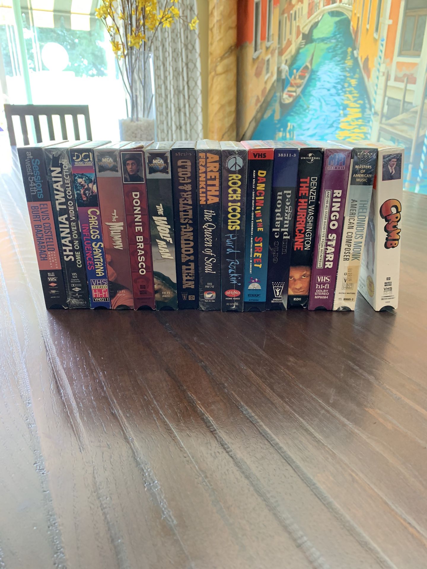 15 various VHS tapes (7 are still sealed). Must pick up.
