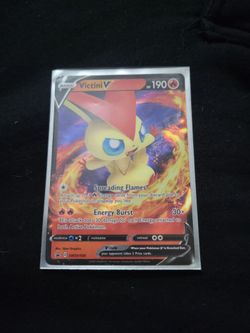 Victini V pokemon trading card