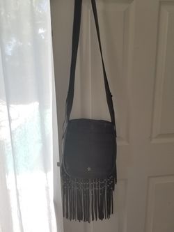 ASH LEATHER FRINGE BAG