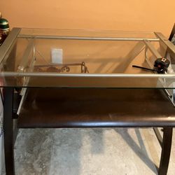 Offices Desk Wood And Aluminio Very Good Condition 