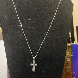 Sterling Silver 925 Chain & Cross