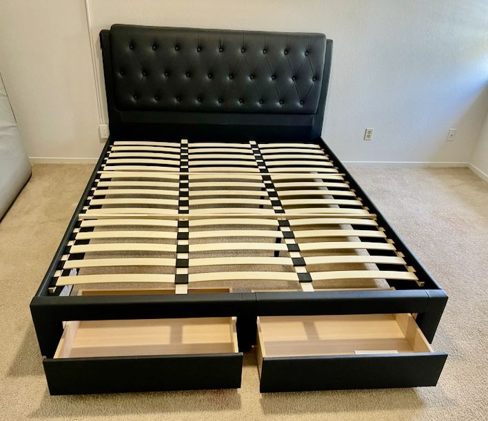 King & In Calking New Storage Bed With Nice Orthopedic Supreme Mattress Included π