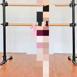 4 Foot Marfula Adjustable Wood Ballerina Barre