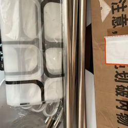 Curtain Rod and Curtain for shower