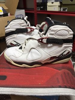 🔥 Air Jordan 8 Bugs Bunny 🐰⚪⚫🔴 Size 11.5 👟 Clean Used 🔥