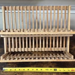 Foldable Wooden Dish Drying Rack just $5