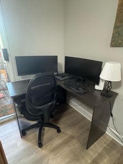 L-shaped Corner Desk and Office Chair set
