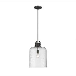 Z-Lite 340P12-MB Kinsley 1 Light 12 inch Matte Black Pendant Ceiling Light Fixture -NEW
