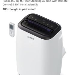 AIRO COMFORT Portable Air Conditioner 10000 BTU for Room 450 sq. ft, Floor Standing AC Unit with Remote 