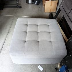 Light Grey Ottoman 