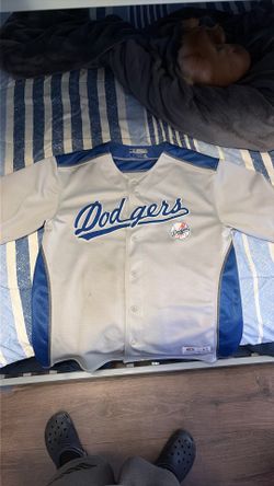 Selling Mitchell & Ness large gray Los Angeles Dodgers jersey