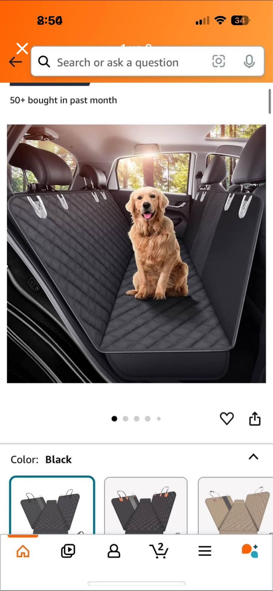 GXT Dog Back Seat Cover Protector for Cars SUV and Trucks