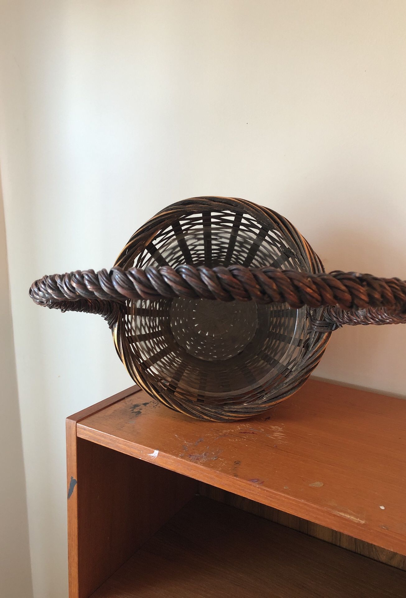 Planter wicker basket