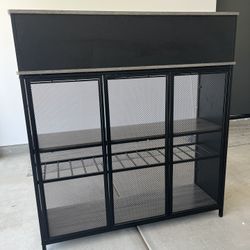 Modern Tall Bar Top Table with Wine Glass Racks