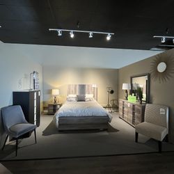 Grey 4PC Queen Bedroom Set