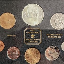 Royal Canidan Mint Silver And Proof  Triple  Dollar Coin Set