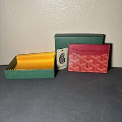 Red Designer Goyard Wallet