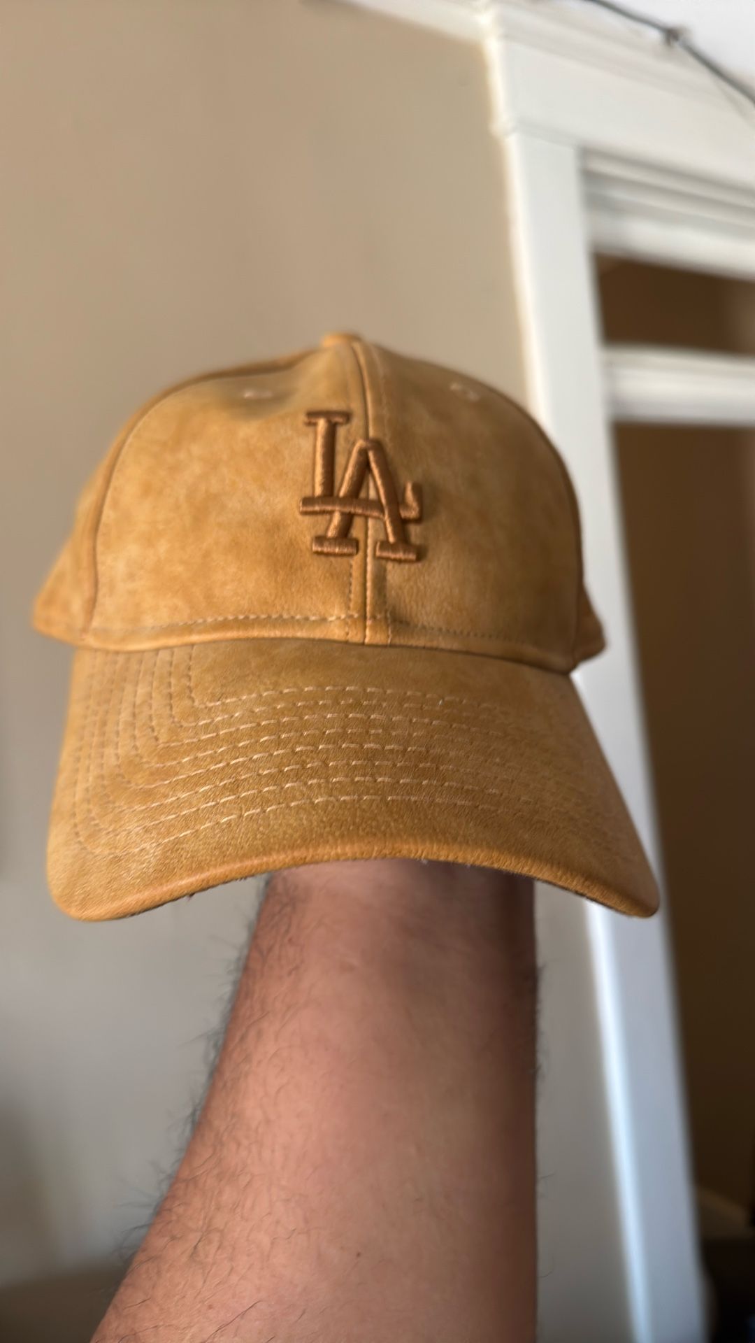 Leather LA hat