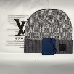 Gray Checkered Knit Beanie – Premium Winter Hat (Unisex)