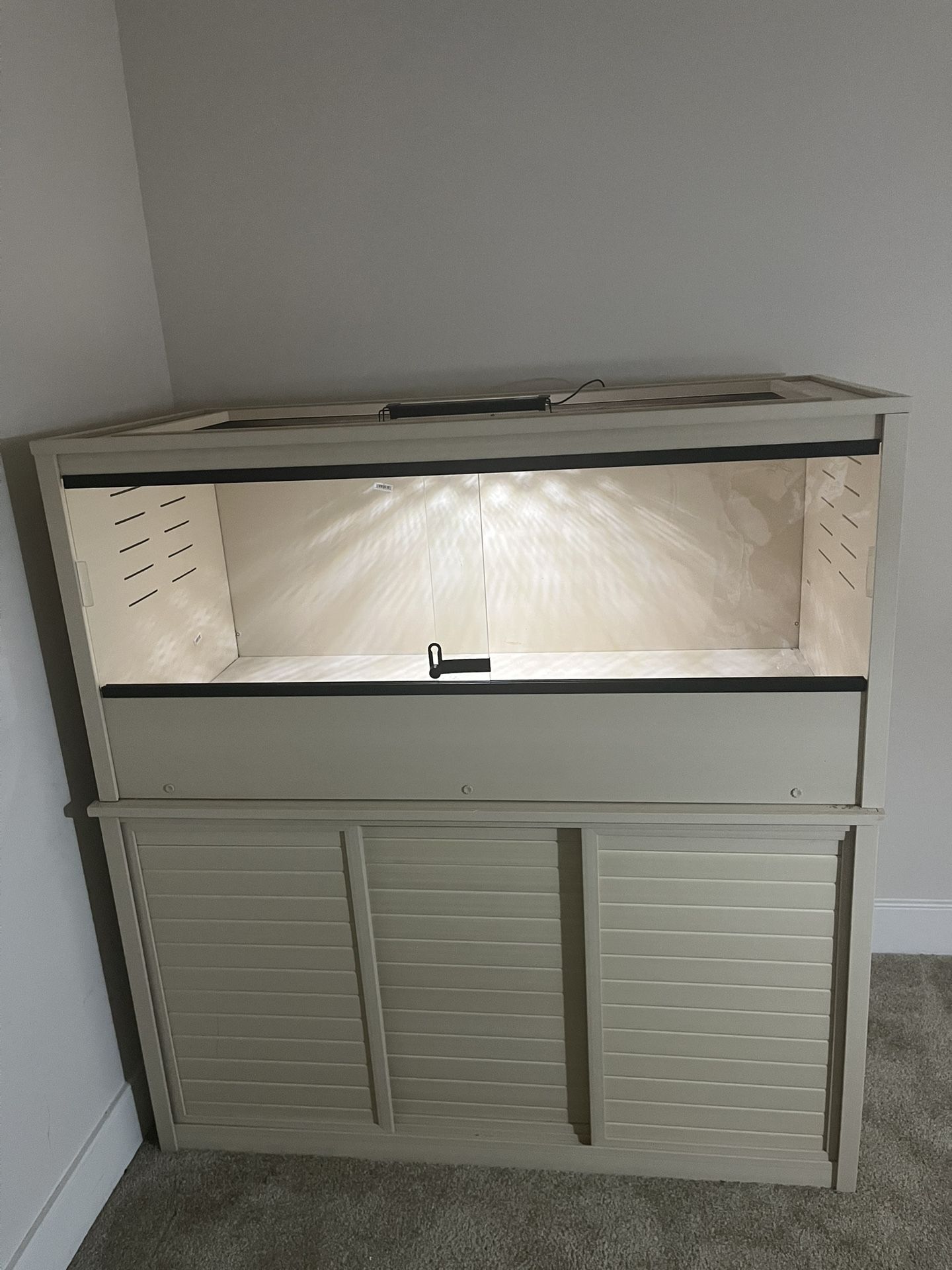 Beautiful Maple Color Boho Reptile Tank.