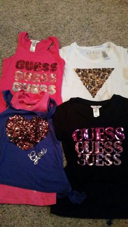 Little girls Guess shirts size 4 and 5/6t