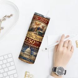 America 250. 20oz Coffee Tumbler with Straw