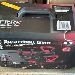 Brand New FitRX SmartBell Gym 60 lb 4 in 1 Adjustable Interchangeable Dumbbell Barbell & Kettlebell