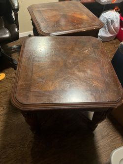 wooden end tables- set of two- $40