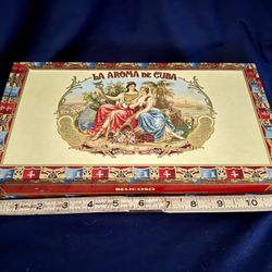 La Aroma De Cuba Monarch Cigar Box Rectangle Cigar Wood Box USED