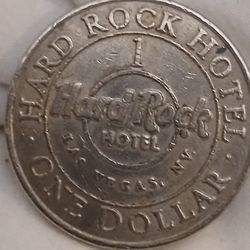 $1  Vintage Casino Coin From Hard Rock Cafe