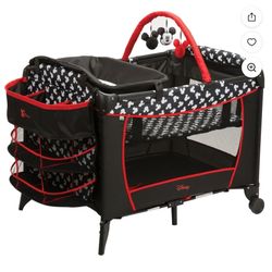 Mickey Mouse Crib With Play Pen - Boy 