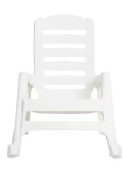 White Plastic Rocking Chair