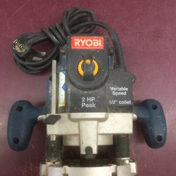 RYOBI Variable Speed  Plunge Router 2 HP 1/2” collet 