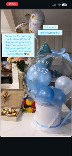 Personalized Bobo Balloon Gift Box 💙
