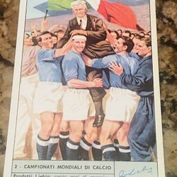 Giuseppe Meazza 1966 Liebig Campionati Soccer 1934 Italy Tea Card
