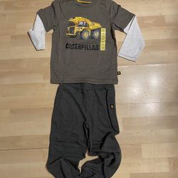 Brand new Outfit With Tags kids size 5 Caterpillar 2 piece long sleeve jogger set