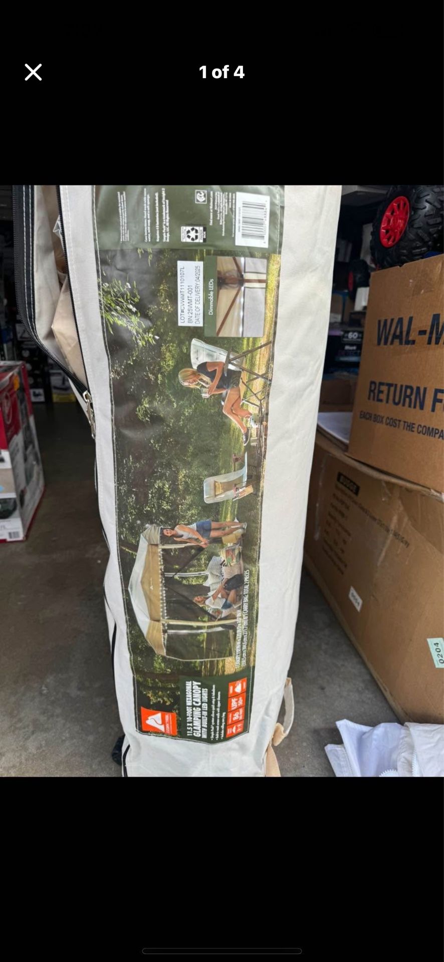 12' x 10' Glamping Hexagon Lighted Canopy 