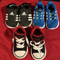 Toddlers Adidas & Converse Shoes All Sz 5