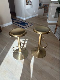 Adjustable Gold stool set