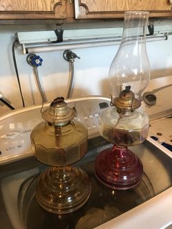 Vintage kerosine lamps