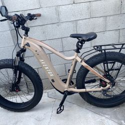 2021 Aventon Aventure 750w Fat Tire E-bike  -Large - Sand Color Excellent Battery- Ready To Ride