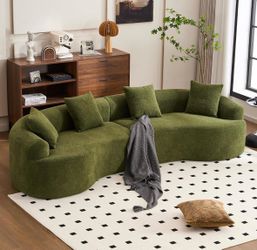 BRAND NEW COMPRESSED 2-PIECE CURVED SOFA IN THE BOX NEW