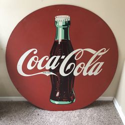 42 Inch Coke Cola Metal  Sigh  Original From The 60 And 70