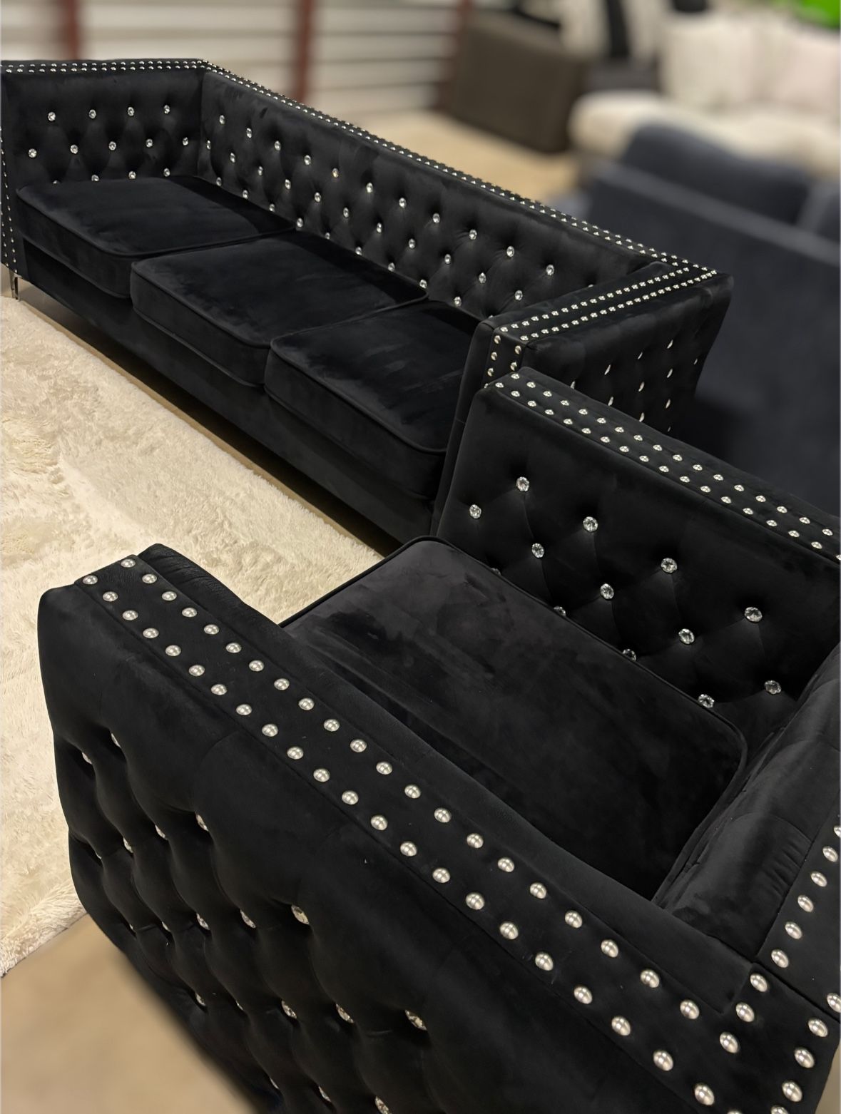 Great Condition Black 3pc Sofa Couch Chair Set (DELIVERY AVAILABLE)