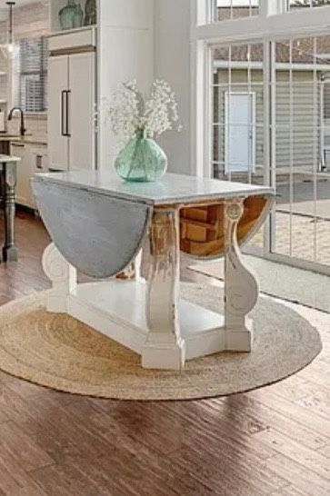 Counter Height Serving Console Table With Drop Leaf