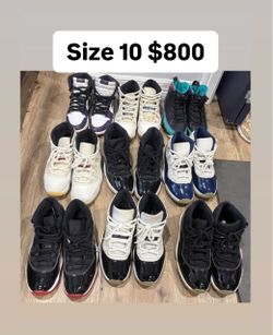 Jordan’s retros all size 10